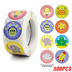 100-500pcs New Cartoon Dinosaurs Stickers 6 Designs for Classroom Teacher Stationery Sticker Label for Kids Reward Stickers (ONLINE ORDER ONLY)