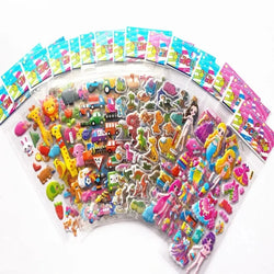 40 Mixed Packs Kids Stickers Puffy Bulk Stickers for Girl Boy Birthday Gift Scrapbooking Animals Cartoon (Online Order Only)
