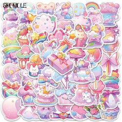 Cartoon Pink Cute Candy Stickers Pack for Luggage, Guitar, Fridge, Laptop, Kids Decals (Online Order Only)