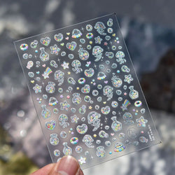 Infauna Jellyfish Conch Shell Starfish Octopus Coral Polypite Wishing Bottle Sea Self Adhesive Nail Art Stickers Manicure Decals (ONLINE ORDER ONLY)