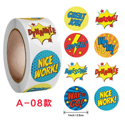 100-500PCS  Children's Stickers New Cartoon Rolling Packaging Stickers Photocard Decor Labels for Kids Package  home made (Online Order Only)