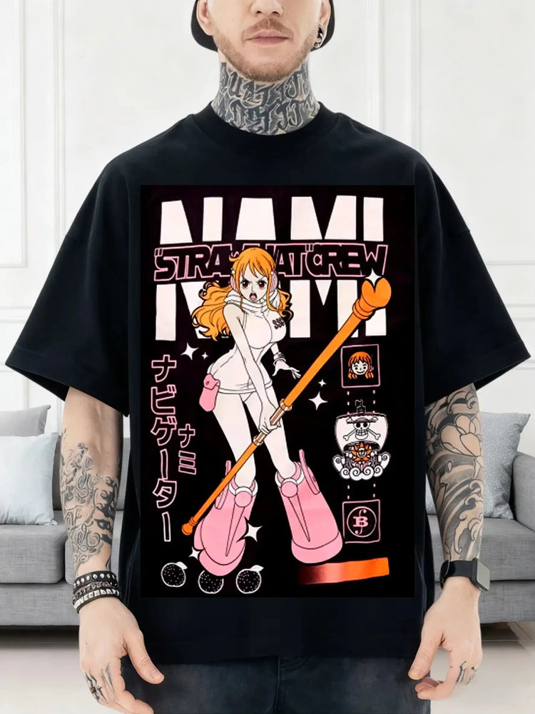 Nami Egghead Island T-Shirt: MINISO Retro Y2K Cotton Tee (ONLINE ORDER ONLY)