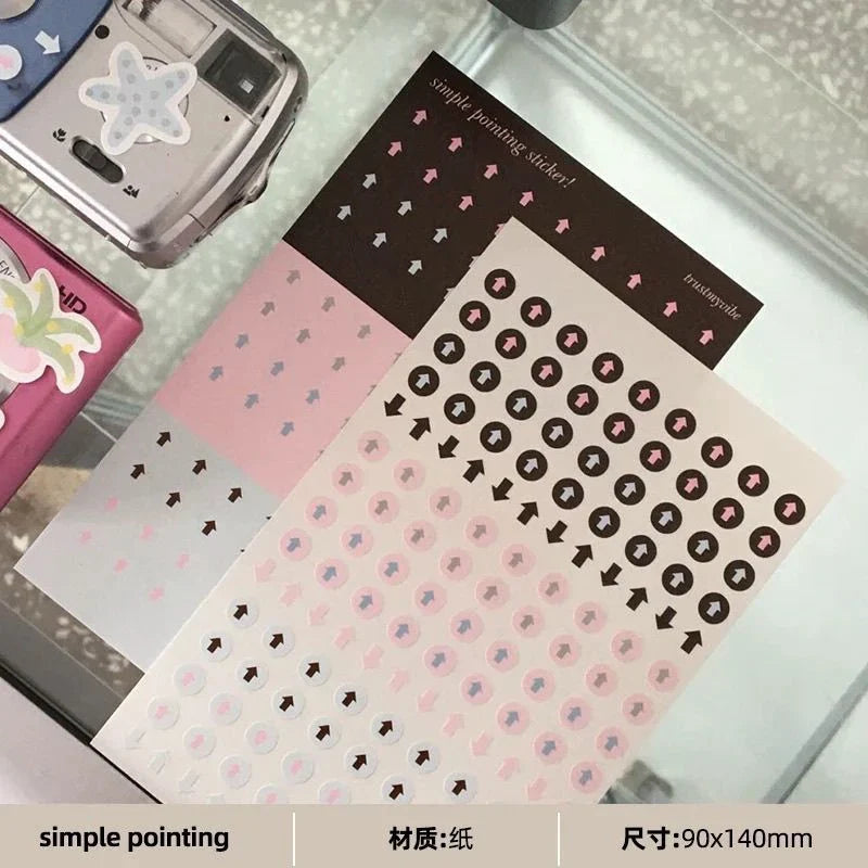 Korean Ins Creative Small Stickers Mobile Phone Camera Journal Collage Material Kawaii Decoration Sticker Gift (Online Order Only)