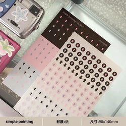 Korean Ins Creative Small Stickers Mobile Phone Camera Journal Collage Material Kawaii Decoration Sticker Gift (Online Order Only)
