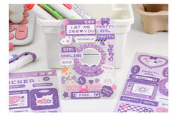 Cute Sweet attack series Stickers Text Dialog Idol Card DIY Material Scrapbooking Decorative Sticker Personalized Stationery (ONLINE ORDER ONLY)