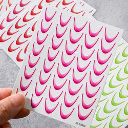 9/18pcs Gradient Color Line Design Nail Art Stickers 3D Dopamine Y2K French Nail Decals Self-Adhesive Ombre Manicure Decor Foils (Online Order Only)