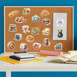 10/30/50PCS Cute Bread Life PVC Sticker Aesthetic Children's Decoration Scrapbooking Korean Stationery School Supplies for Kids (ONLINE ORDER ONLY)