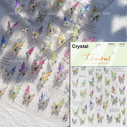 Colourful Butterfly Delicate Anmials Adhesive Nail Art Stickers Dreamy Winter Snowflake Rhinestone Manicure Decals Nail Supplies (ONLINE ORDER ONLY)
