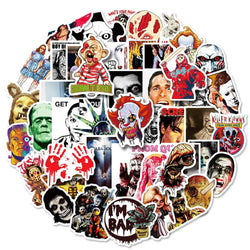 Horror Movie Character Stickers Pack for Laptop, Skateboard, Phone, Guitar Decor (ONLINE ORDER ONLY)