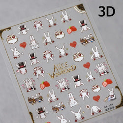 Poker Red Love Heart Square Grid Star Moon Card Pattern Spade Retro 3D Self Adhesive Nail Art Decoration Sticker Manicure Decals (Online Order Only)