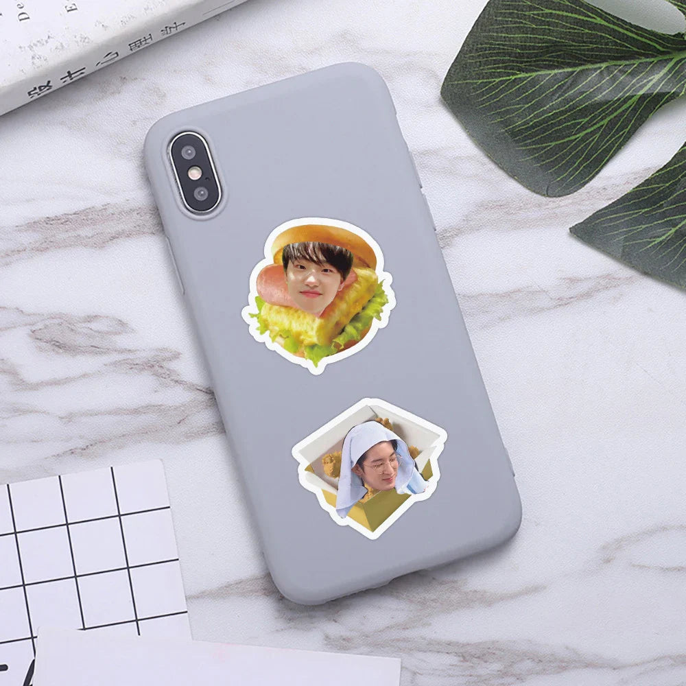 10/30/50/104PCS Korean Boys Group K-Pop Stars as Food Sticker Packs (ONLINE ORDER ONLY)