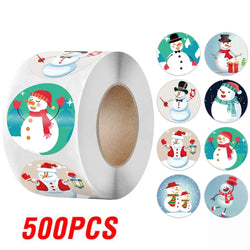 100-500Pcs Merry Christmas Stickers Xmas Envelope Seal Stickers for Christmas Decoration, Wedding Party, Holiday Gift Package (ONLINE ORDER ONLY)