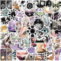 10/30/50pcs Bohemian Gothic Magic Witch Graffiti Stickers Decals Laptop Phone Luggage Skateboard Car Decoration Sticker Kid Toy (ONLINE ORDER ONLY)