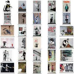 10/30/67PCS Banksy Art Graffiti Street Art Stickers Aesthetic Decal Skateboard Phone Laptop Car Bike Waterproof Sticker Kid Toy (ONLINE ORDER ONLY)