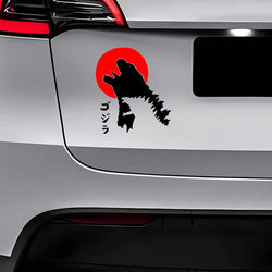 GOZILA with RED SUN Stickers,Monster Style,Unique and Personalized Look with high quality sticker for cars trucks motor&laptop! (ONLINE ORDER ONLY)