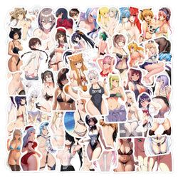 10/30/60/120PCS Sexy Girl Cartoon Hentai Stickers Anime Waifu Graffiti DIY Laptop Phone Cup Car Bike Skateboard Guitar Decals (ONLINE ORDER ONLY)