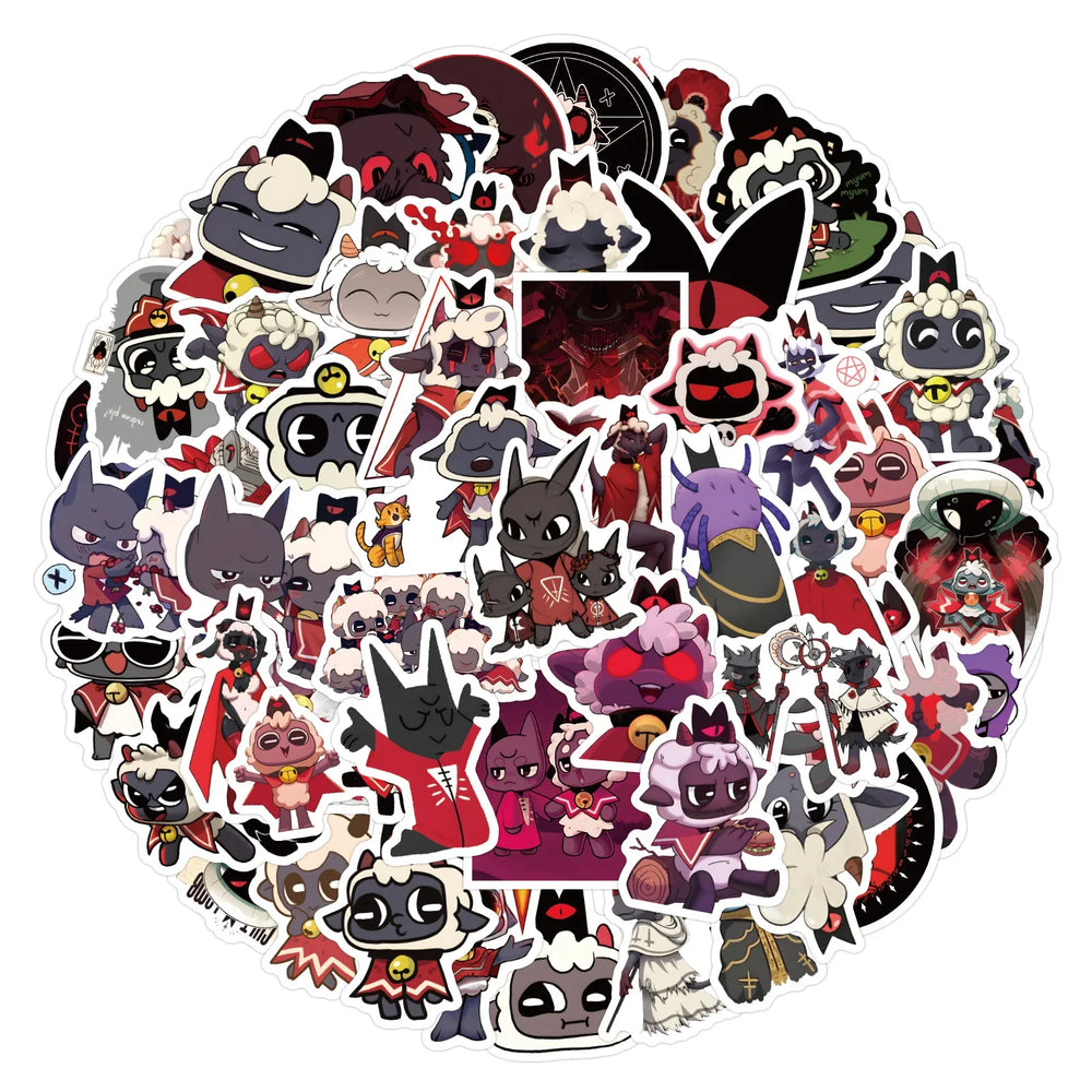 10/30/60/120PCS Cult of The Lamb Stickers Funny Game Decals Scrapbook Luggage Laptop Guitar Bike Skateboard Cartoon Sticker Toy (ONLINE ORDER ONLY)