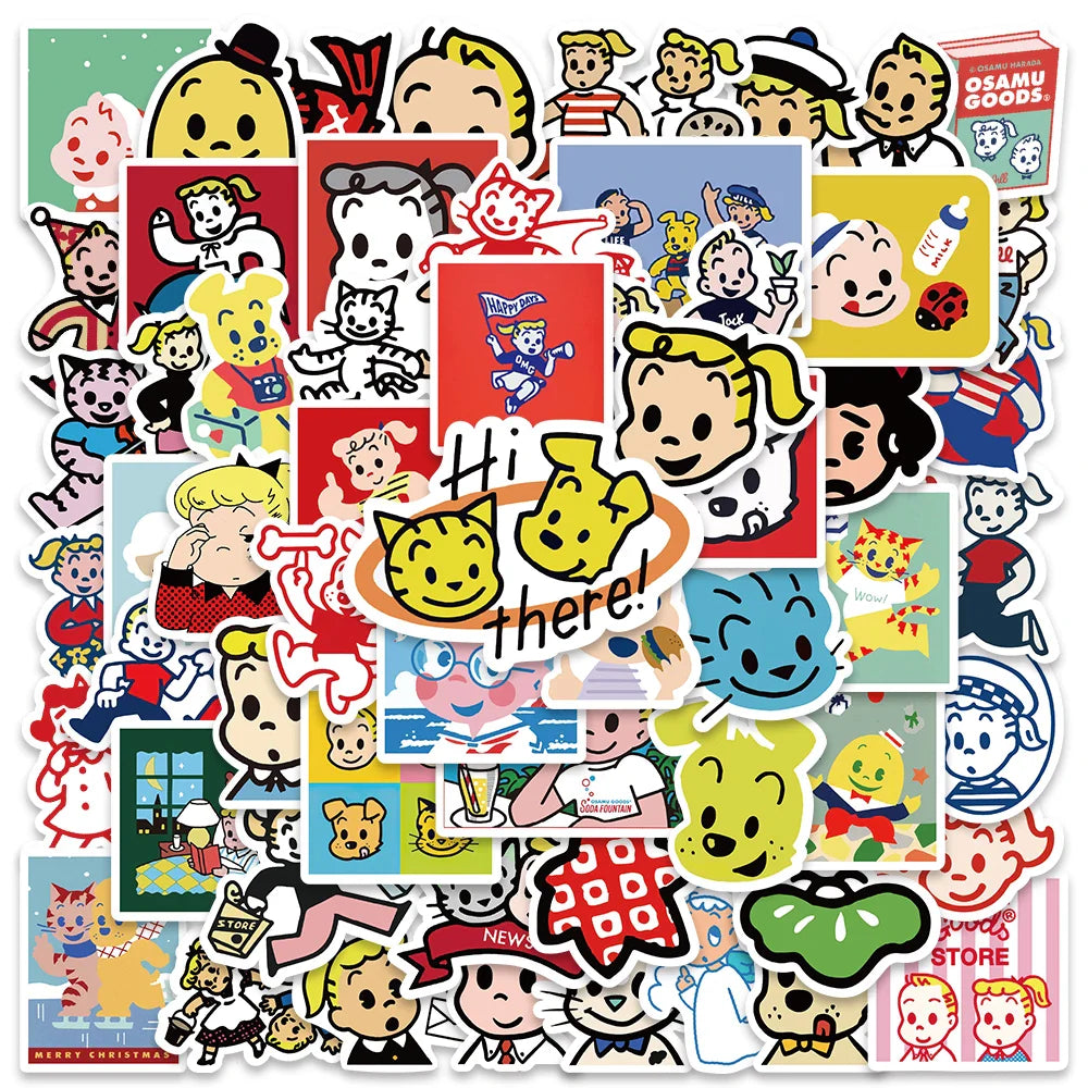 60PCS Anime Kawaii Graffiti Stickers for Bottle Car Notebook Bicycle Diary (Online Order Only)