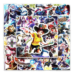 50pcs Mobile Legends Game Stickers for Luggage, Water Cup, Phone, Laptop, Car, Scooter (Online Order Only)