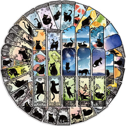 50pcs Cartoon Fantasy Cat Mysterious World Aesthetic Stickers Luggage Laptop Guitar Phone Waterproof PET Car Decals (Online Order Only)
