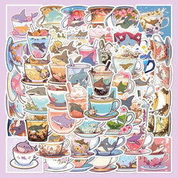50Pcs Cute Shark Graffiti Stickers for Helmet, Wall, DIY Decoration (ONLINE ORDER ONLY)