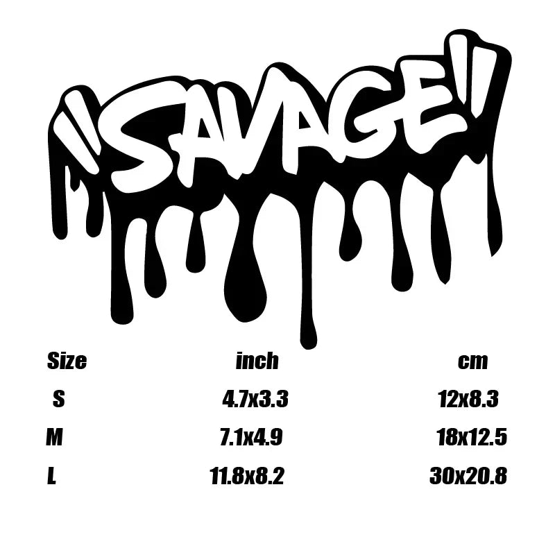 "SAVAGE"Sticker,Car Stickers, Vinyl Decals - For Cars, Trucks, Walls, Laptops, Windows, Motorcycles, Bumpers Or Crafts (ONLINE ORDER ONLY)