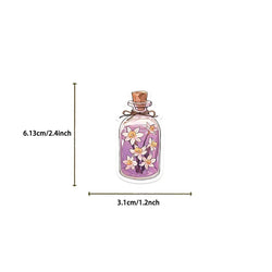 10/30/50PCS Kawaii Flower Bottle PVC Sticky Sticker Aesthetic Children's Stationery DIY Decoration Scrapbooking School Supplies (Online Order Only)