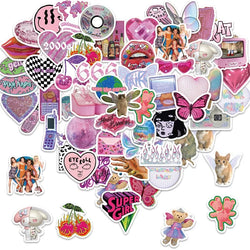 10/30/58PCS Girl Leopard Korean Stationery Sticker Aesthetic Children's PVC Decoration Scrapbooking School Supplies for Kids (ONLINE ORDER ONLY)