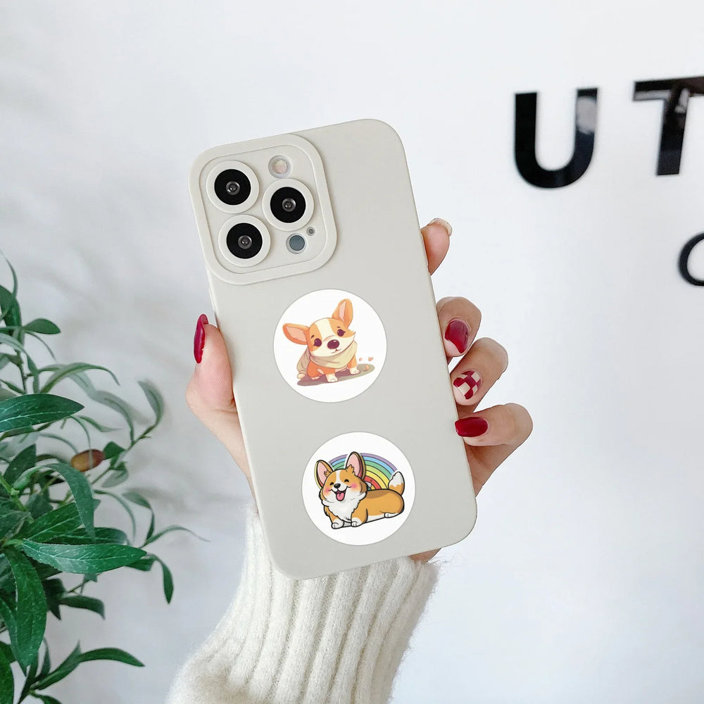 100-500pcs Cute Cartoon Dog Stickers for Kids Children's Packaging Animal Reward Sealing Label DIY Album Stationery Sticker (ONLINE ORDER ONLY)