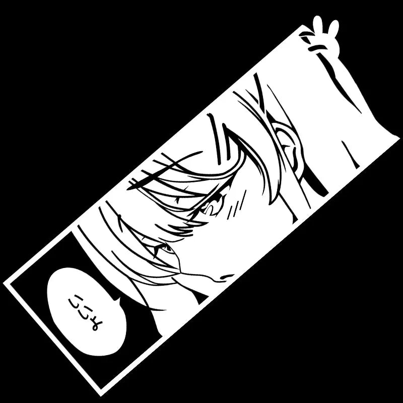 BunnyGirl | Manga | Car Stickers Anime Cute Girl Window Decoration Sticker  Auto Parts Cartoon Laser Vinyl Decals (ONLINE ORDER ONLY)