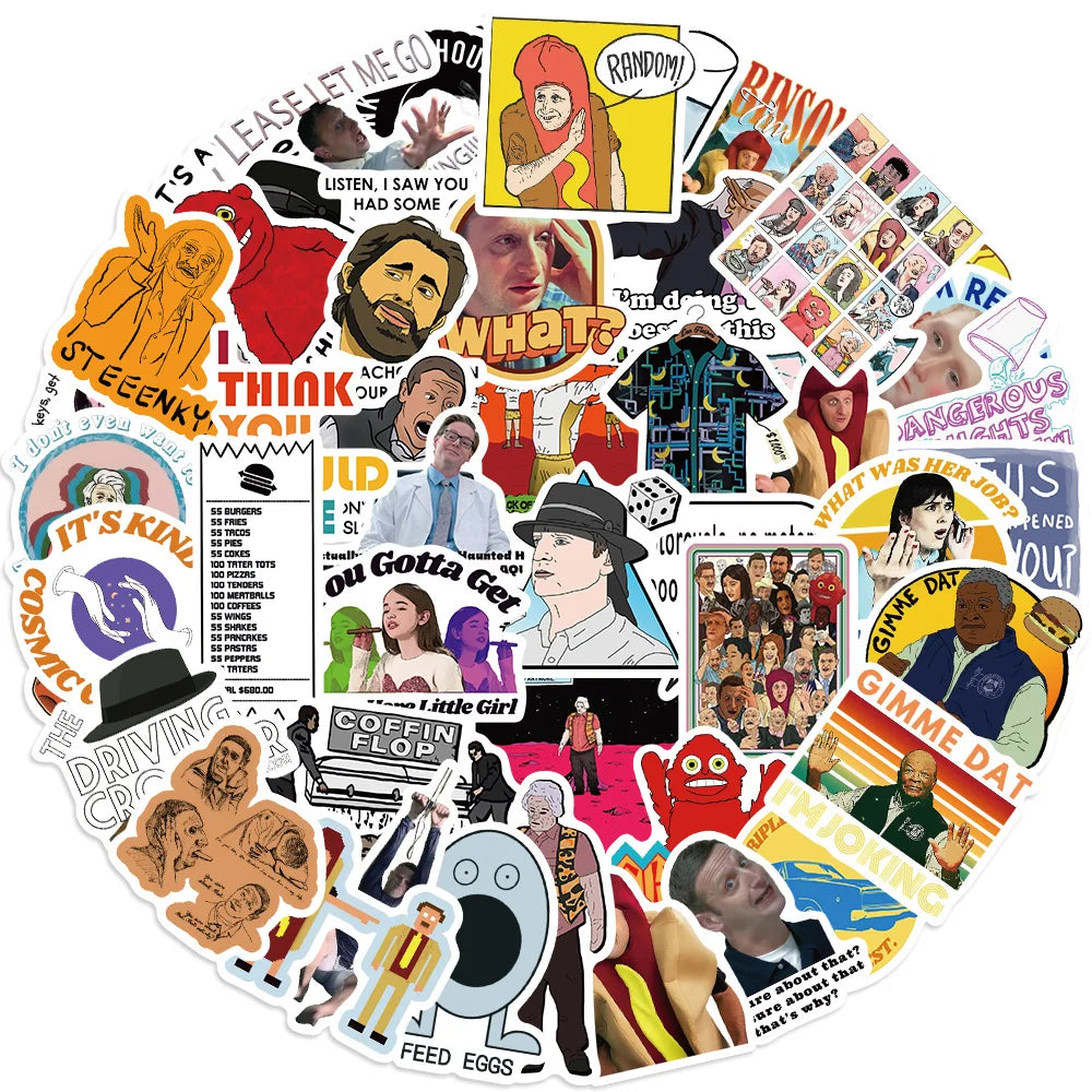 50pcs I Think You Should Leave Stickers Waterproof Stickers Decals For Car Motorcycle Laptop Luggage Water Bottle Decor (ONLINE ORDER ONLY)