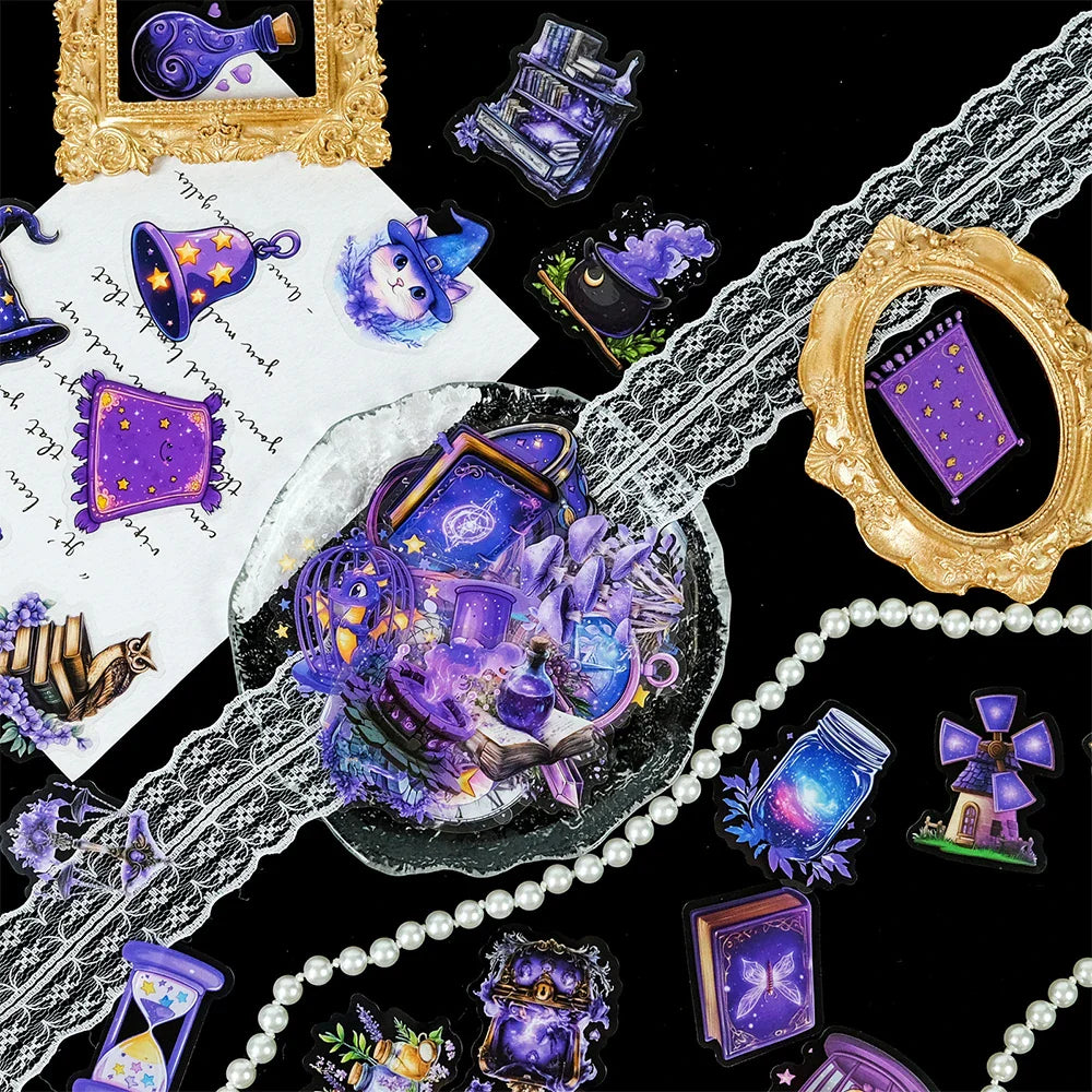 Cute Purple Cartoon Stickers for Laptop, Phone, Fridge - 10/30/50pcs (Online Order Only)