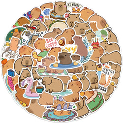 50PCS Cute Capybara Animal Stickers Car Motorcycle Travel Luggage Phone Guitar Laptop Cartoon Helment Decal Kid Gift Toys (ONLINE ORDER ONLY)