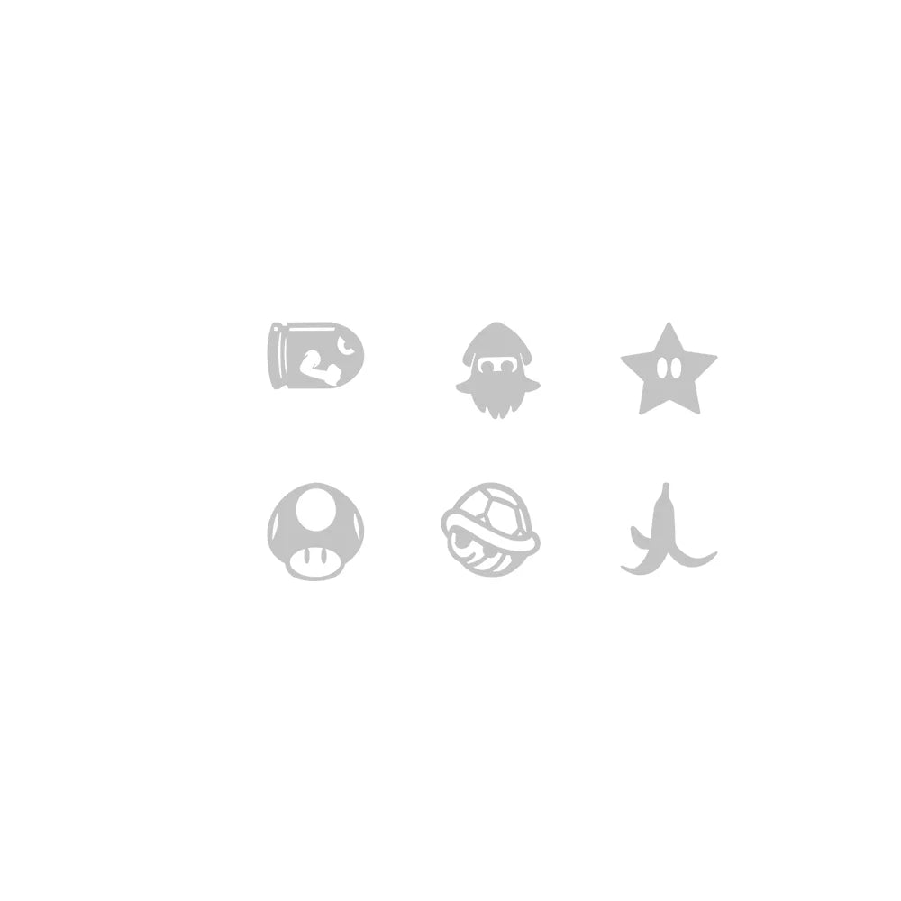 Cartoon Blank Button Car Sticker And Truck Vehicle White Blank Buttons The Car Interior  Decoration Die Cutting  Vinyl Decals (ONLINE ORDER ONLY)