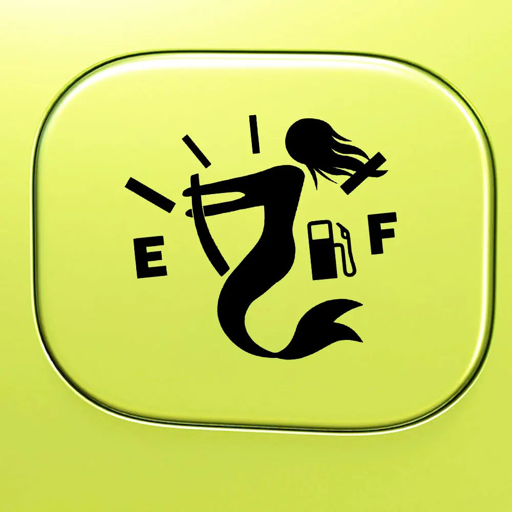 Mermaid Empty Full Gas Gauge Sticker for Car Fuel Tank Cap Door Decoration Automotive Supplies Outdoor Stickers Pvc Vinyl Decals (ONLINE ORDER ONLY)