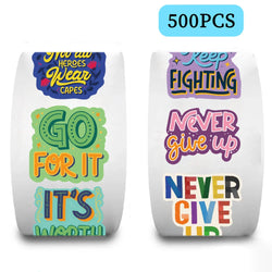 100-500pcs Word Motivational Stickers Cute Reward Stickers for School Teacher Kids Student Stationery Toys Kids (Online Order Only)