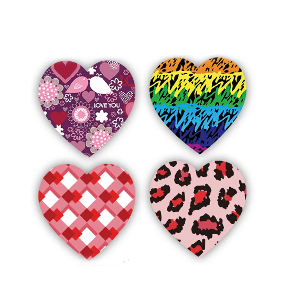 100-500pcs Heart Valentines Day Sticker Thank you Candy Bag Seal Sticker Scrapbooking Valentines Gift Box Label Decoration (ONLINE ORDER ONLY)