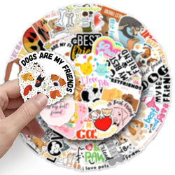 Pets Stickers Pack: Dog Cat Animal Decals for Luggage, Laptop, Guitar, Car, Bike, Skateboard (Online Order Only)