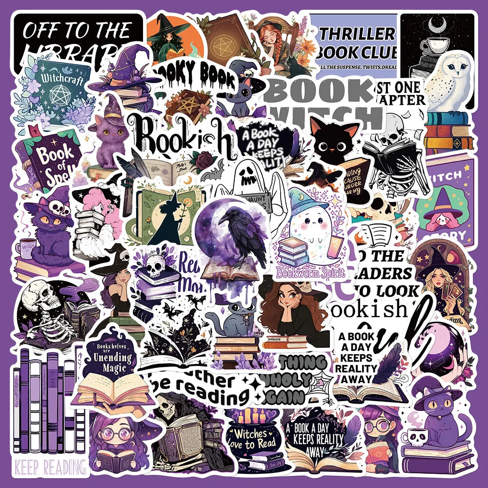 50pcs Fashion Book Fragrance Graffiti Stickers for Helmet, Desktop, Wall Decoration, DIY (Online Order Only)