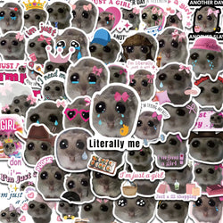 56PCS Cute Hamster Mouse Stickers Aesthetic Kawaii Cartoon Laptop Luggage Bicycle Diary Decals (Online Order Only)