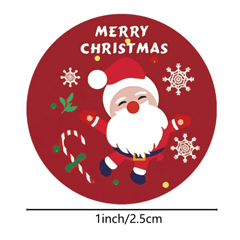 500Pcs Merry Christmas Stickers Christmas Theme Seal Labels Stickers For DIY Gift Baking Package Envelope Stationery Decor (ONLINE ORDER ONLY)