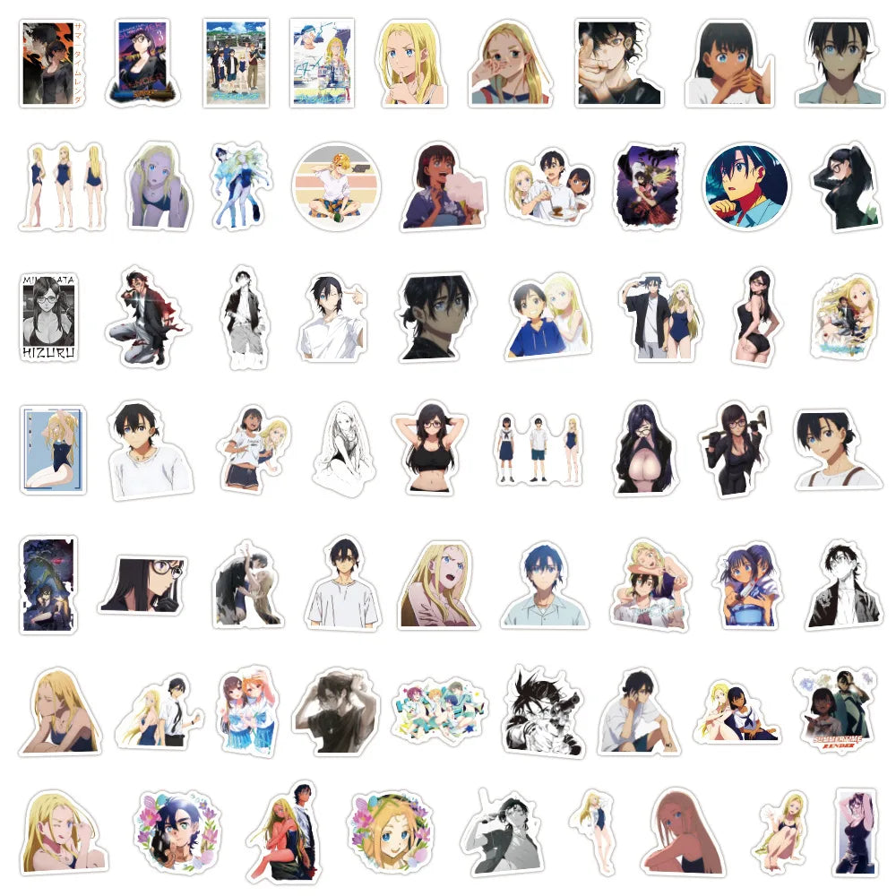 10/30/60PCS Summer Time Rendering Stickers Funny Anime Sticker Scrapbook Luggage Laptop Guitar Bike Skatebaord Cartoon Decals (ONLINE ORDER ONLY)