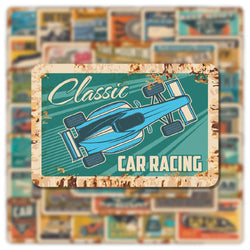 10/30/50pcs Classic Retro Modified Racing Car Motorcycle Stickers Laptop Phone Motorcycle Luggage Bike Cool Waterproof Sticker (ONLINE ORDER ONLY)