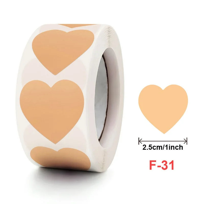 100-500PCS Thank You Stickers for Business New Love Heart Stickers Packaging Rolling Stickers Package Labels Merci Home Made (Online Order Only)