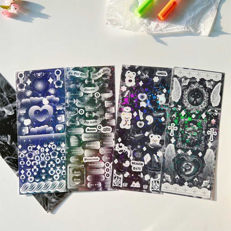 4pcs/set Sweet Cool Bear Call Series Scrapbooking Sticker Korean ins Hand Account Idol Card DIY Deco Material Sticker Stationery (ONLINE ORDER ONLY)