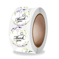 500pcs/roll Thank You Stickers Flower Pattern Party Wedding Decoration Gift Envelope Seal Labels Scrapbooking Stickers (ONLINE ORDER ONLY)
