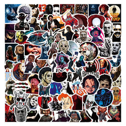 Horror Film Stickers 10/50/100pcs Halloween Decals for Phone Laptop Suitcase Skateboard Helmet (Online Order Only)
