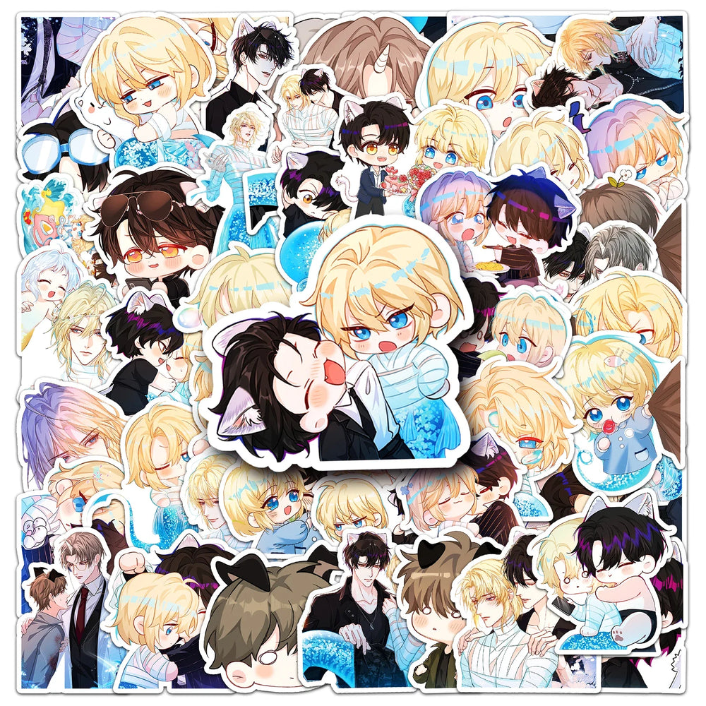 50Pcs Cute Merman Waterproof Vinyl Stickers for Skateboard Snowboard (Online Order Only)