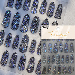 Baroque Figure Flower Totem Geometric Star Love Heart Hot Stamping Embossed Relief Self Adhesive Nail Art Sticker Manicure Decal (ONLINE ORDER ONLY)