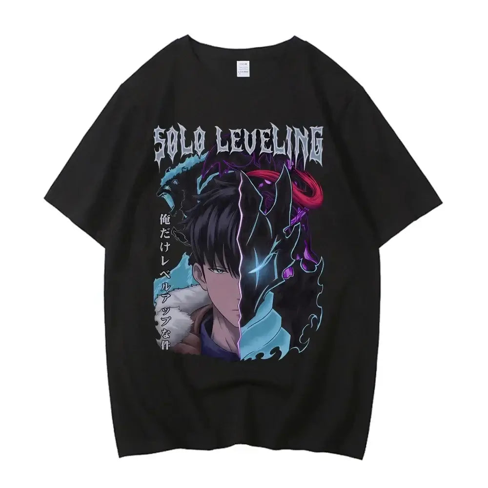 Solo Leveling T Shirt Sung Jinwoo Harajuku Graphic Tee (ONLINE ORDER ONLY)